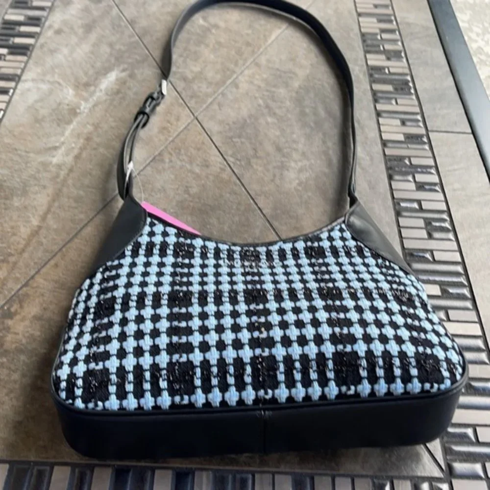 Kate Spade Crossbody Tweed Fabric Blue Multi - Picture 3 of 15